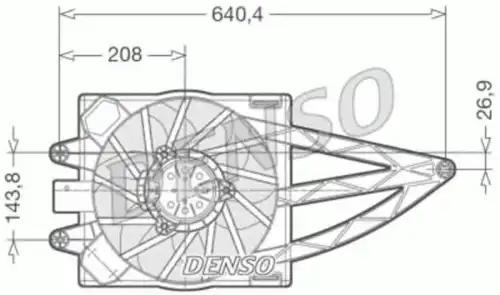 Вентилятор радиатора DER09018 DENSO
