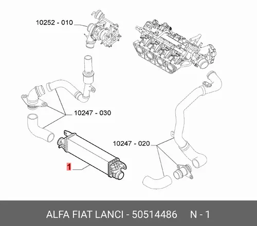 Интеркулер FIAT 50514486