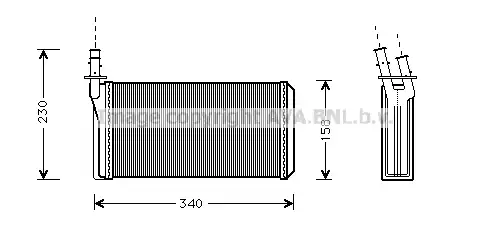 Радиатор печки PRASCO LC6074