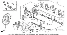 Суппорт тормозной ACURA 43018S5AJ02RM