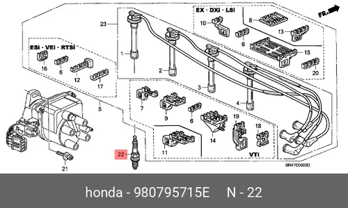 Свеча зажигания HONDA 980795715E