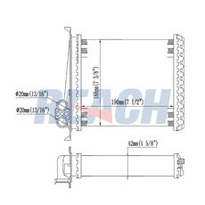 Радиатор отопителя VOLVO 850 1993-1997 1.18.11590 REACH