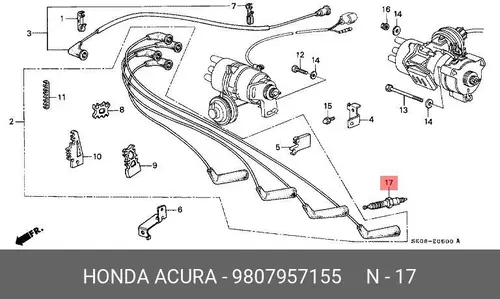 Свеча зажигания HONDA 9807957155