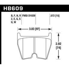 Тормозные колодки дисковые HAWK HB609B572
