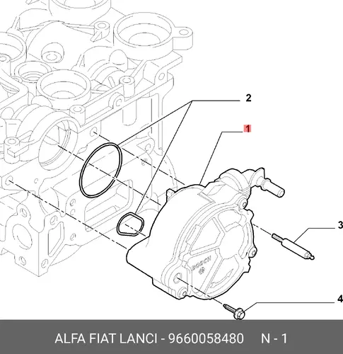 Vacuum Pump, braking system 9660058480 LANCIA