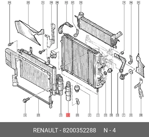Осушитель кондиционера RENAULT 8200352288