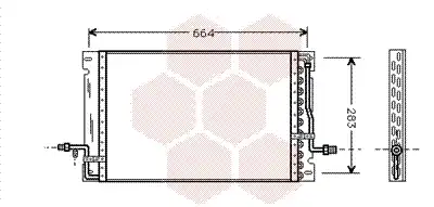 Радиатор кондиционера (конденсатор) VAN WEZEL 59005076