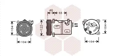 компрессор кондиционера Volv 5900K095 VAN WEZEL