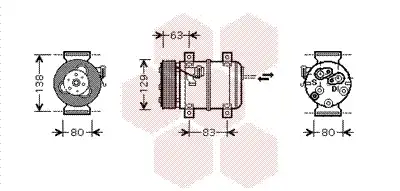 компрессор кондиционера Volv 5900K120 VAN WEZEL