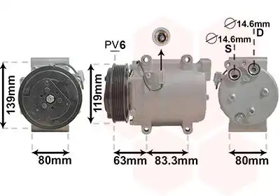 компрессор кондиционера Volv 5900K121 VAN WEZEL