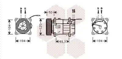 компрессор кондиционера Volv 5900K122 VAN WEZEL