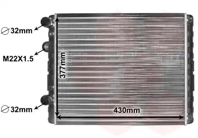 Радиатор системы охлаждения двигателя VAN WEZEL 58002129