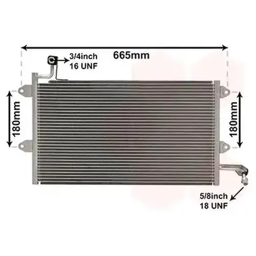 Радиатор кондиционера (конденсатор) VAN WEZEL 58005137