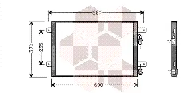 Радиатор кондиционера (конденсатор) VAN WEZEL 58005153