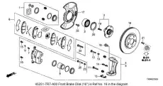 Тормозной диск ACURA 45251SVBA50