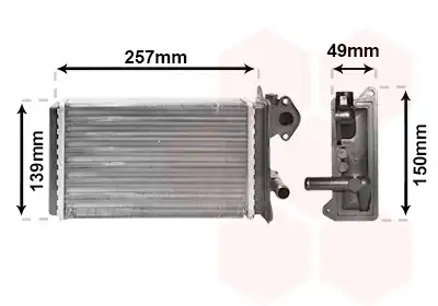 Радиатор печки VAN WEZEL 58006062