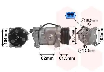 компрессор кондиционера VW 5800K167 VAN WEZEL