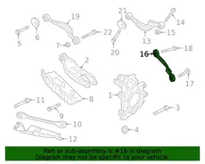 Mounting, control/trailing arm PAB 505 397* VAG