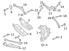 Mounting, control/trailing arm PAB 505 397* VAG