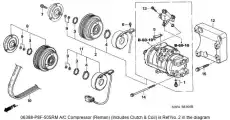 Compressor, air conditioning 06388P8F505RM ACURA