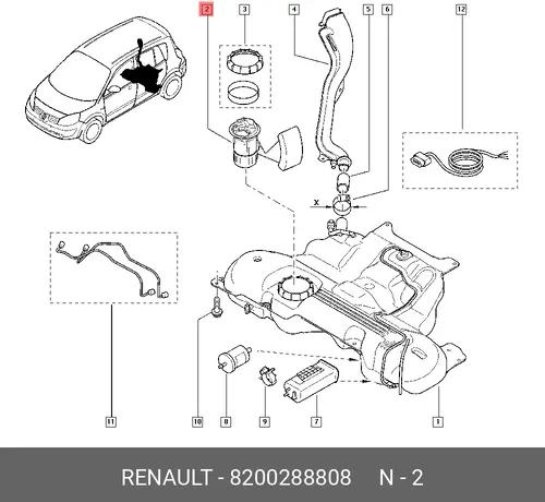 НАСОС ТОПЛИВНЫЙ 8200288808 RENAULT
