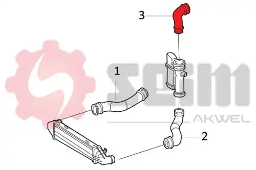 патрубок интеркуллера \MB E-CLASS E 270 CDI (211.016) 02>08, E-CLASS E 270 T CDI (211.216) 03>09 981872 SEIM