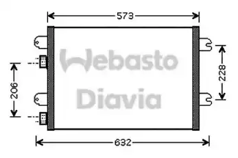 Радиатор кондиционера (конденсатор) WEBASTO 82D0225510A