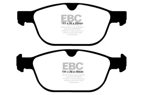 Тормозные колодки дисковые передняя ось EBC DP62018
