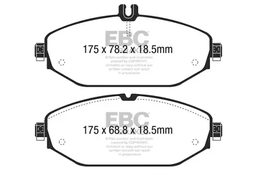 Тормозные колодки дисковые передняя ось EBC DPX2214