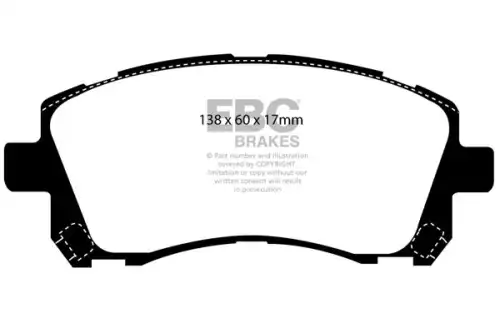 Тормозные колодки дисковые передняя ось EBC DP1134