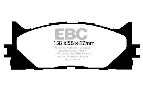 Тормозные колодки дисковые передняя ось EBC DP21790