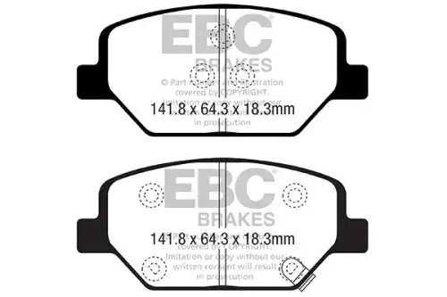 Тормозные колодки дисковые передняя ось EBC DP22351
