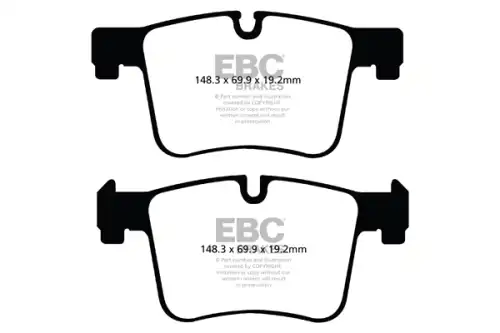 Тормозные колодки дисковые передняя ось EBC DPX2105