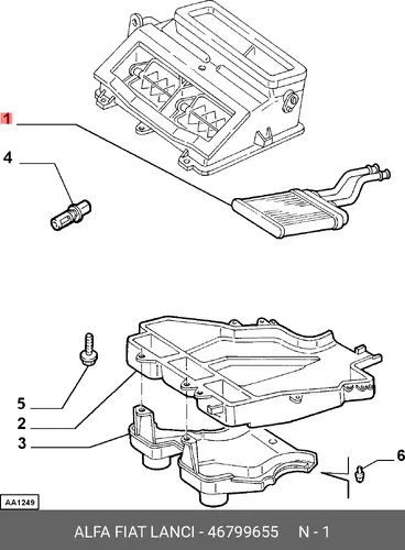 Радиатор печки ALFA ROMEO 46799655