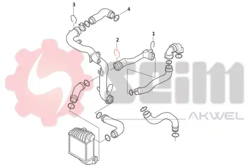 патрубок интеркуллера \VAG 981944 SEIM
