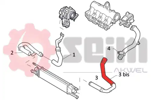 патрубок интеркуллера \FIAT 982040 SEIM