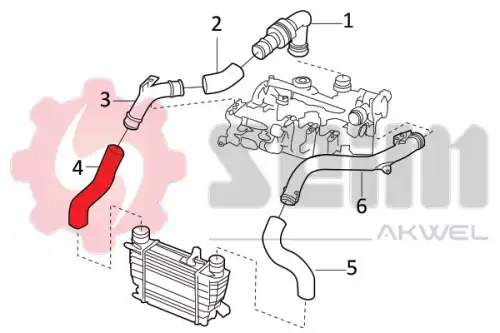 патрубок интеркуллера \NISSAN 982113 SEIM