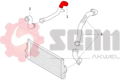 патрубок интеркуллера \FORD, VAG 982140 SEIM