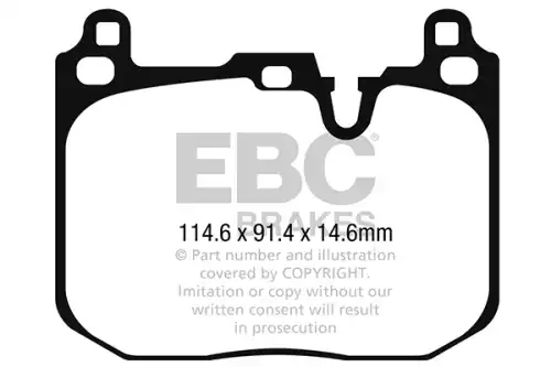 Тормозные колодки дисковые передняя ось EBC DPX2271