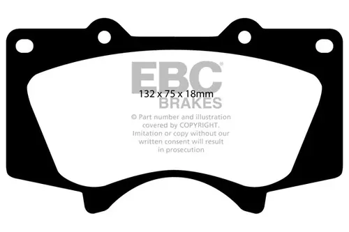 Тормозные колодки дисковые передняя ось EBC DP51657NDX