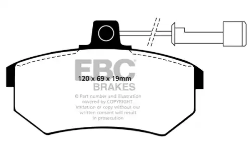 Тормозные колодки дисковые передняя ось EBC DP486