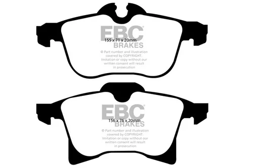 Тормозные колодки дисковые передняя ось EBC DP21520