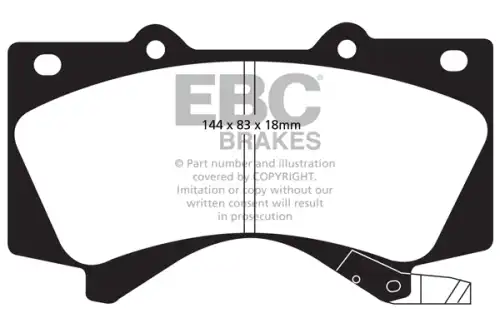 Тормозные колодки дисковые передняя ось EBC DP1815