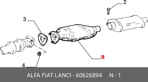 катализатор глушителя AR 60626894 ALFA ROMEO