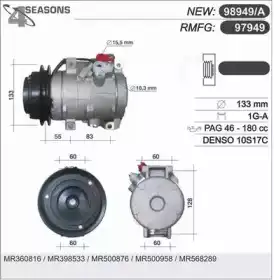 компрессор кондиционера \MITSUBISHI 97949 AHE