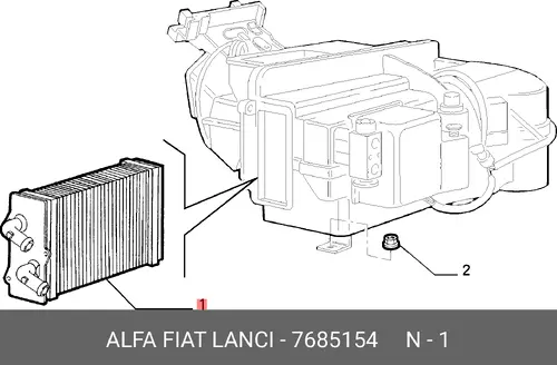 Радиатор печки FIAT 7685154