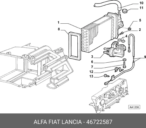 Радиатор печки FIAT 46722587