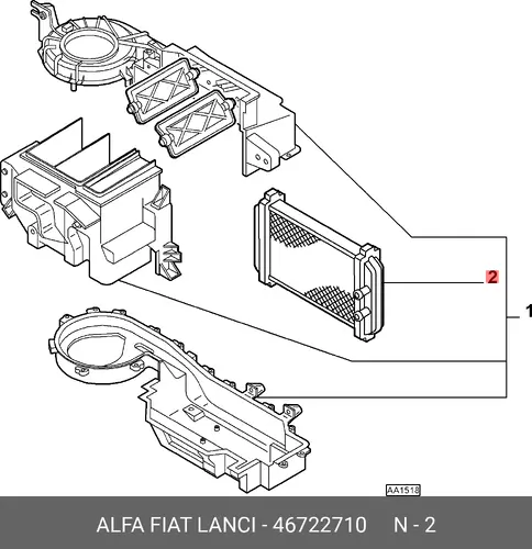 Радиатор печки FIAT 46722710