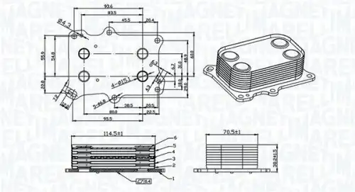 Масляный радиатор MAGNETI MARELLI 350300004300