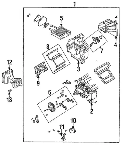 Радиатор печки MAZDA B01A61A10